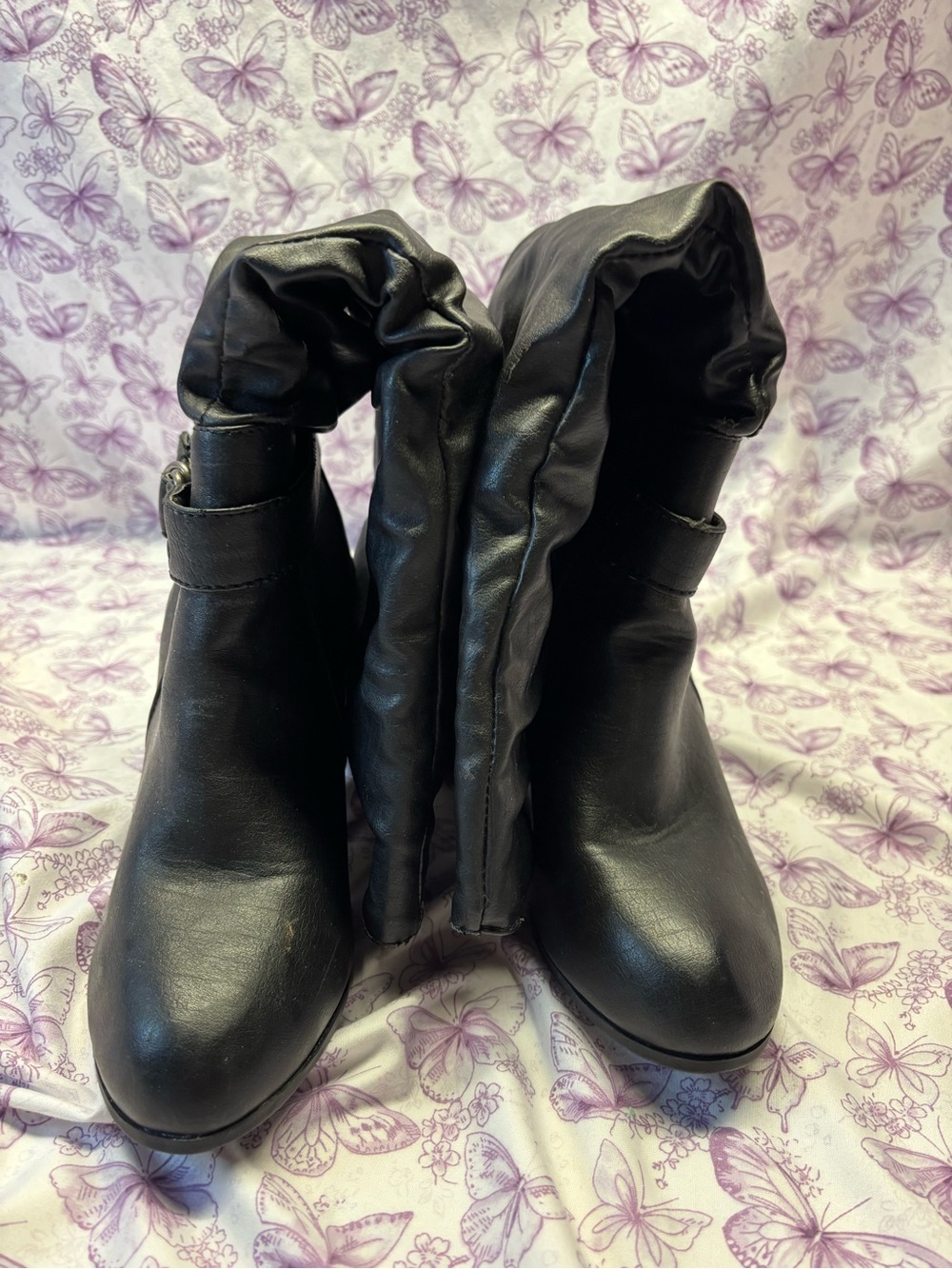 ✴️Women's Black Fold-Over Boots